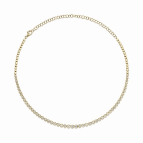 Diamond Bezel Tennis Necklace