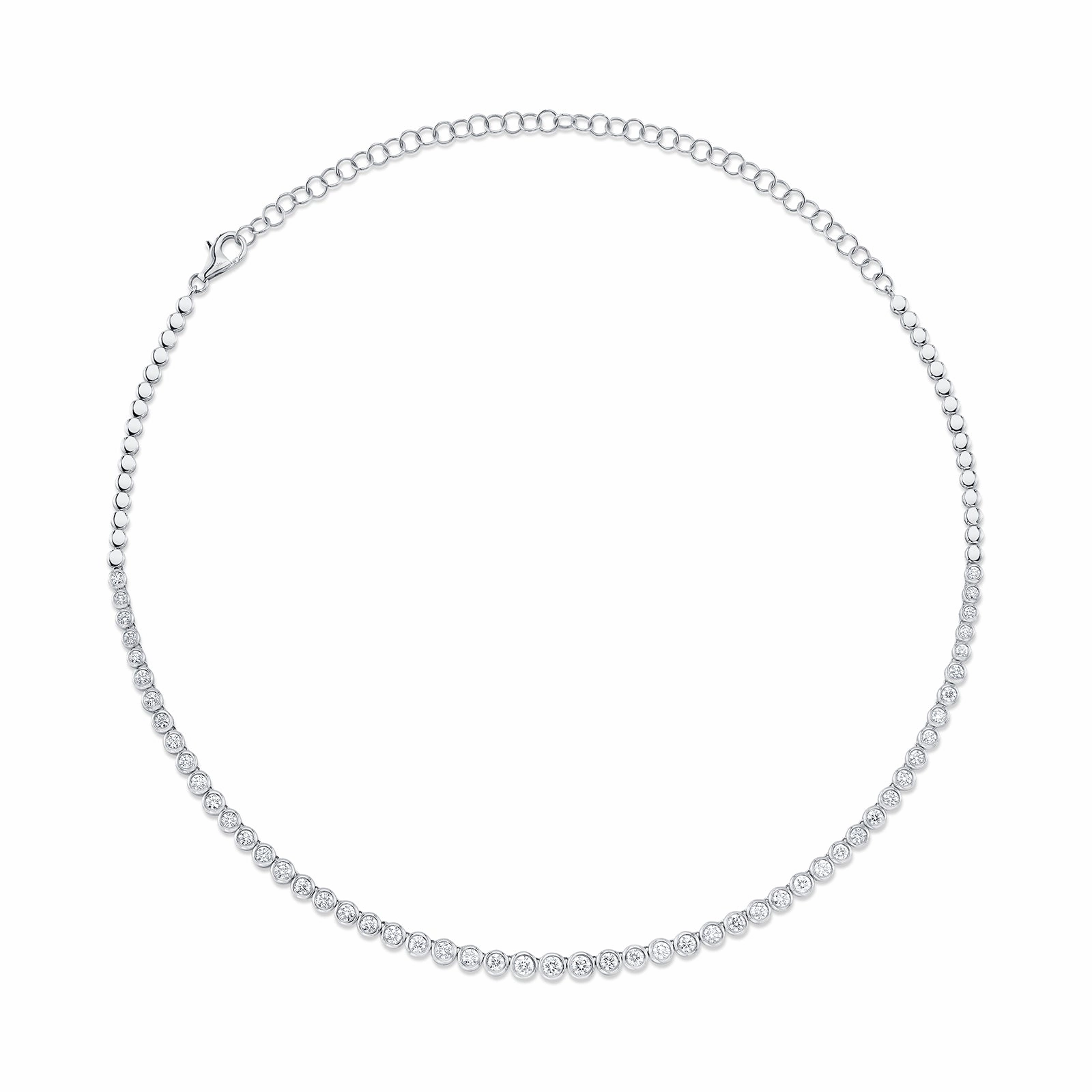 Diamond Bezel Tennis Necklace