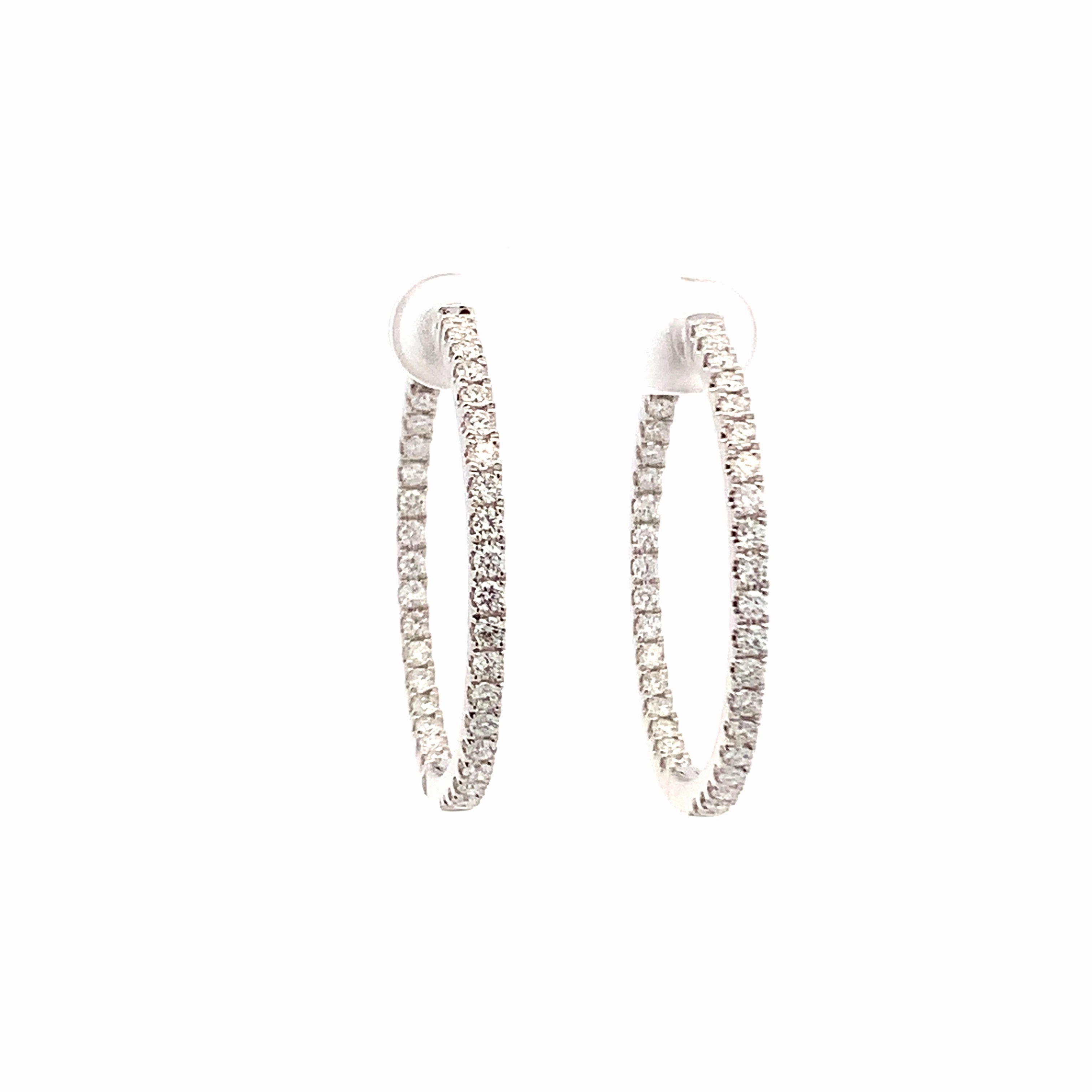 Diamond Hoop Earrings