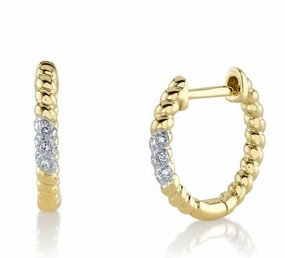 Diamond Hoop Earrings