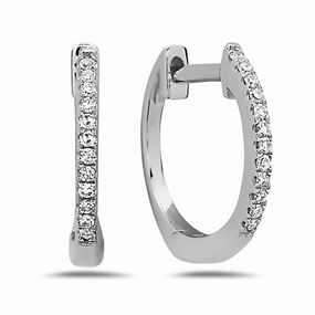 Diamond Huggie Earrings
