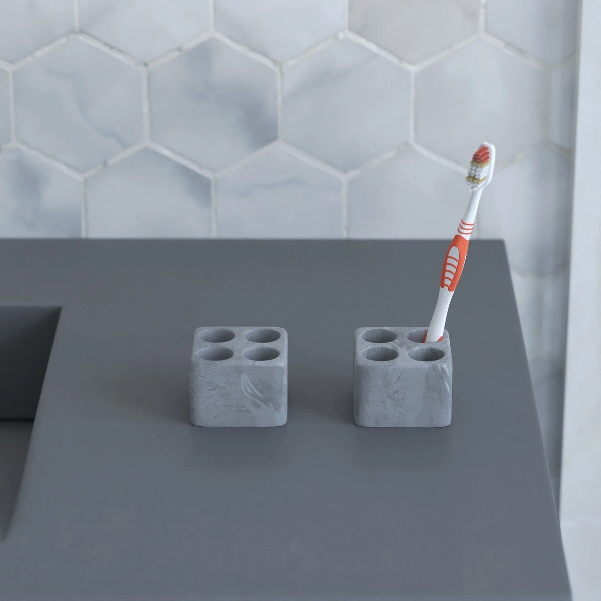 Diatomite Quick-Dry Stone Toothbrush Holder