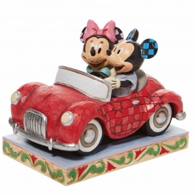 Disney Jim Mickey and Minnie in Red Car Cruise in Style Hallmark Exclusive Figurine Decorative Mirror,Home Decor Mirror