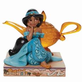 Disney Jim Shore Aladdin Jasmine with Genie Lamp Figurine Decorative Mirror,Home Decor Mirror