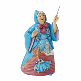 Disney Jim Shore Cinderella's Fairy Godmother 6.25" Figurine Midnight Magic Decorative Mirror,Home Decor Mirror