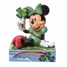 Disney Jim Shore Minnie Shamrock Wishes Personality Figurine Decorative Mirror,Home Decor Mirror
