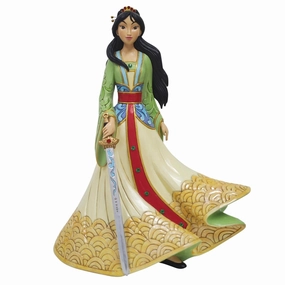 Disney Jim Shore Mulan Deluxe Princess Statue Figurine 15" Courage and Honor Decorative Mirror,Home Decor Mirror
