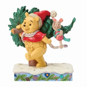 Disney Jim Shore Pooh & Piglet's Perfect Christmas Tree 6.25" Figurine A Tree for Two Decorative Mirror,Home Decor Mirror