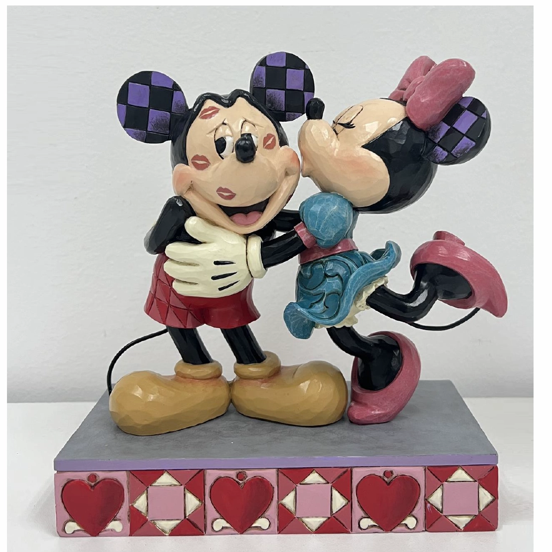 Disney Jim Shore "Hugs & Kisses" Mickey & Minnie in Love Hallmark Exclusive 6" Figurine Decorative Mirror,Home Decor Mirror
