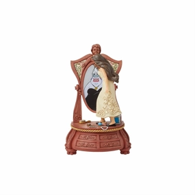 Disney Jim Shore "Sinister Reflections" Vanessa Vanity Scene with Ursula in the Mirror 10.75" Figurine Decorative Mirror,Home Decor Mirror