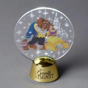 Disney Princess Beauty and the Beast Holidazzler Lighted Figurine Decorative Mirror,Home Decor Mirror