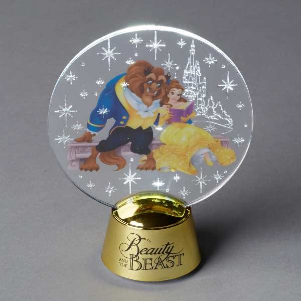 Disney Princess Beauty and the Beast Holidazzler Lighted Figurine Decorative Mirror,Home Decor Mirror
