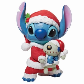 Disney Showcase Big Santa Stitch Figurine 15" Decorative Mirror,Home Decor Mirror