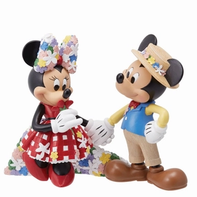 Disney Showcase Botanical Mickey & Minnie Figurine Decorative Mirror,Home Decor Mirror