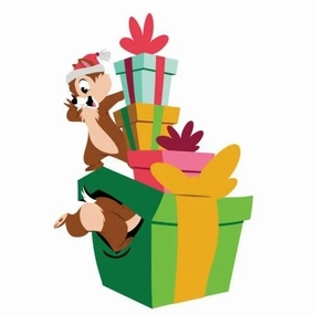 Disney Showcase Chip and Dale Christmas Decorative Mirror,Home Decor Mirror