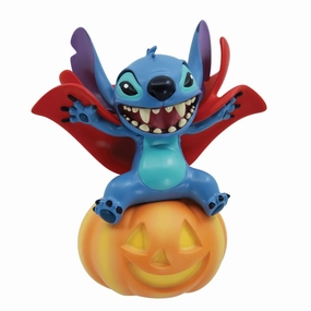 Disney Showcase Halloween Vampire Stich on Jack-O-Lantern Figurine 5.5" Decorative Mirror,Home Decor Mirror