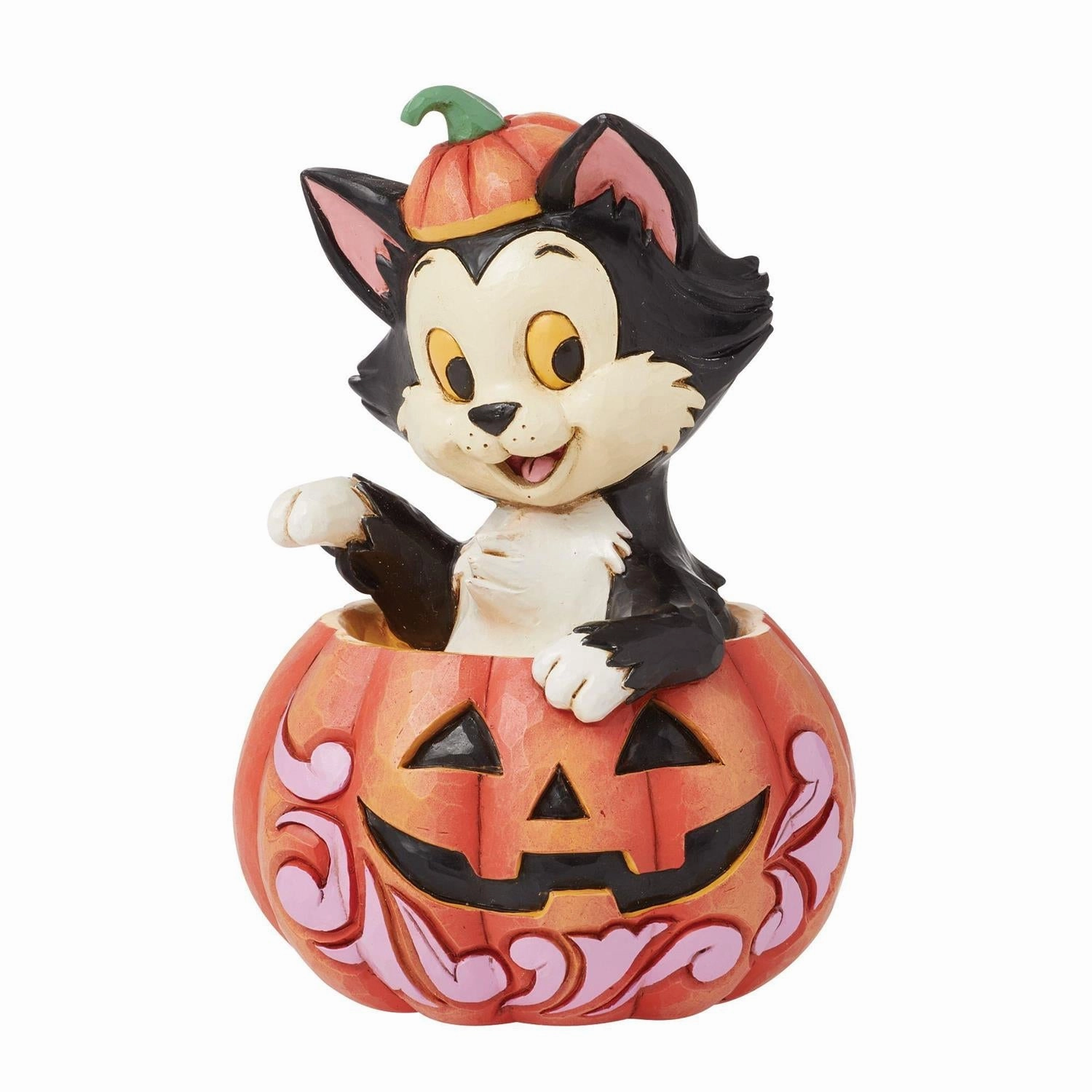 Disney Traditions Jim Shore Figaro in Jack-O-Lantern Mini Figurine Decorative Mirror,Home Decor Mirror