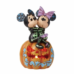 Disney Traditions Jim Shore Mickey & Minnie Scared Skeletons Figurine Decorative Mirror,Home Decor Mirror