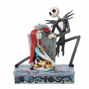 Disney Traditions Jim Shore Nightmare Before Christmas Jack and Sally Gravestone Figurine Decorative Mirror,Home Decor Mirror