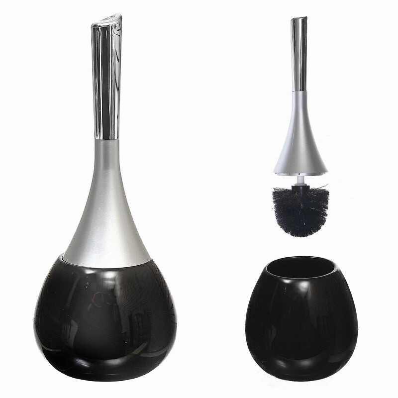 Dolomite Toilet Holder And Brush (Black) Toilet Brush,Bathroom Cleaner
