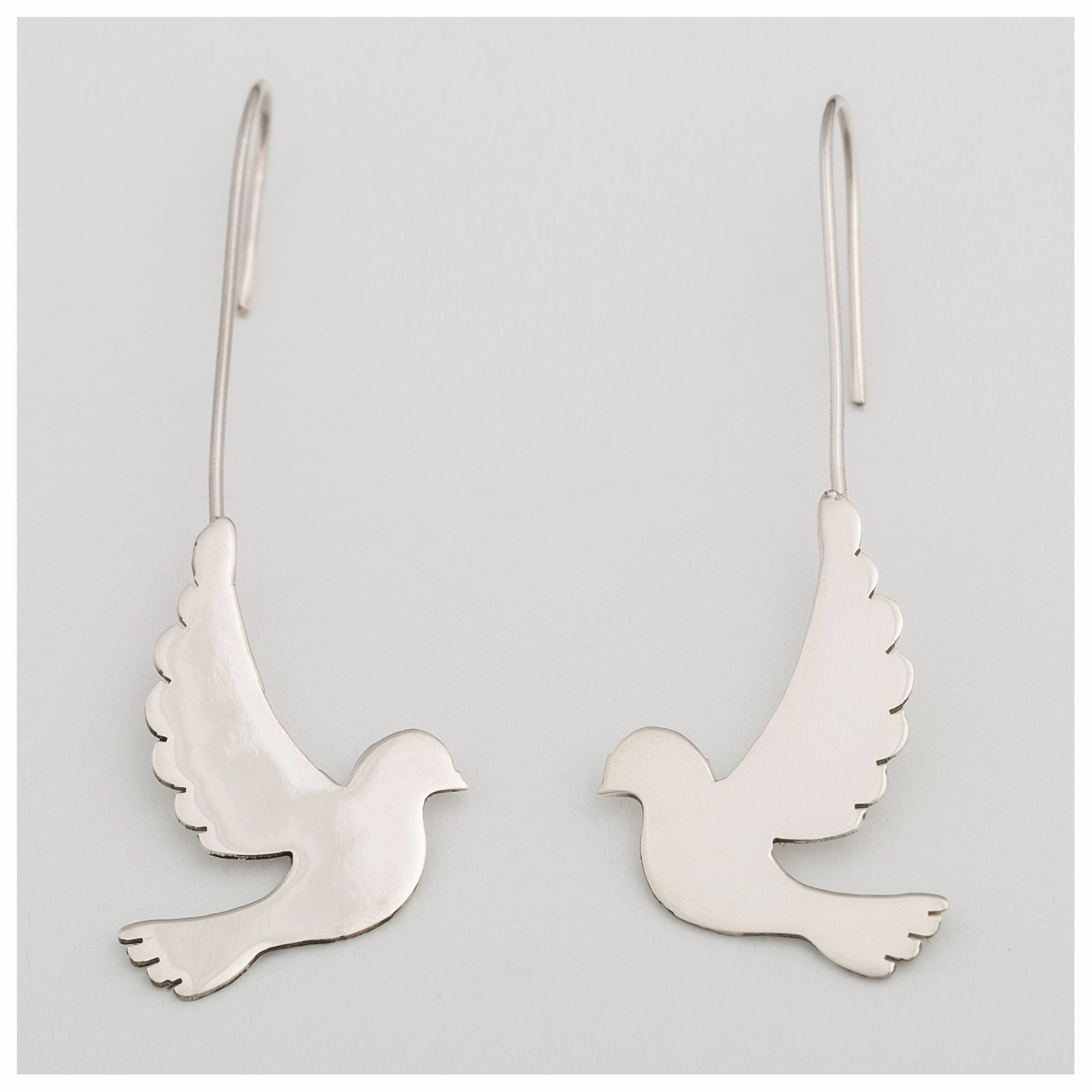 Dove is in the Air Sterling Earrings