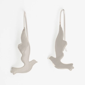 Dove Silhouette Sterling Earrings