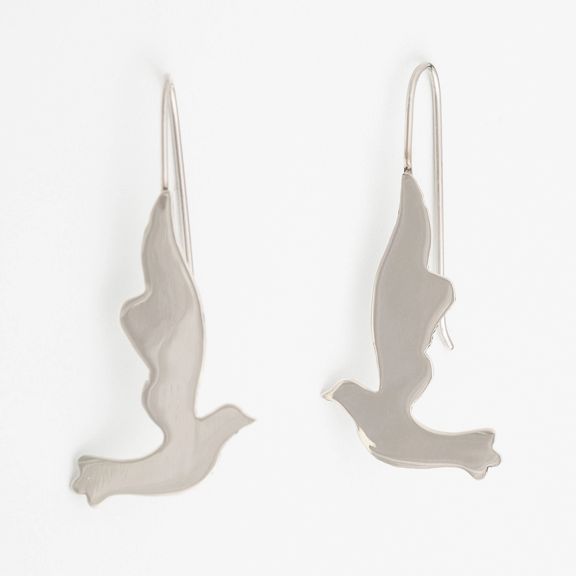 Dove Silhouette Sterling Earrings