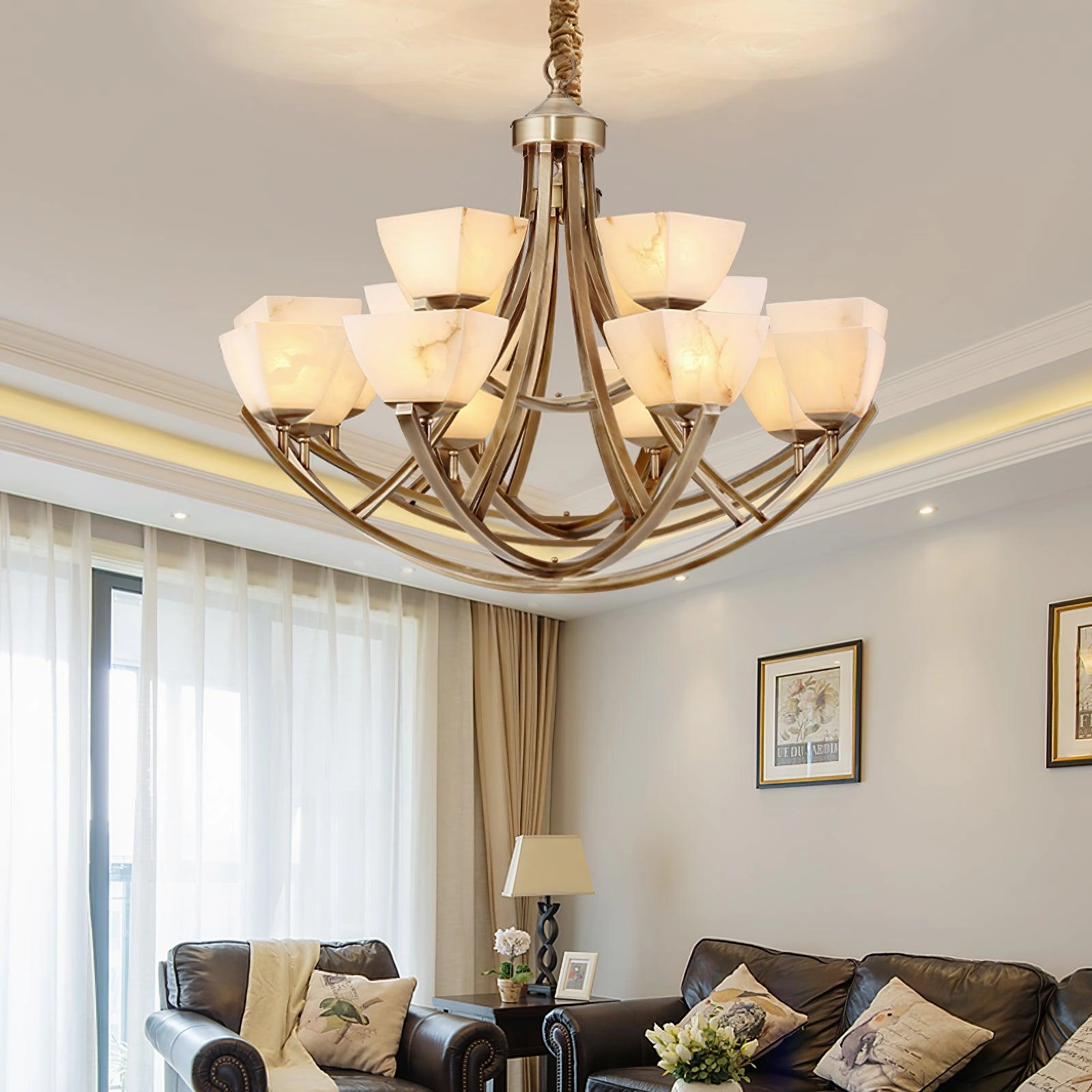 Dover Brass Chandelier