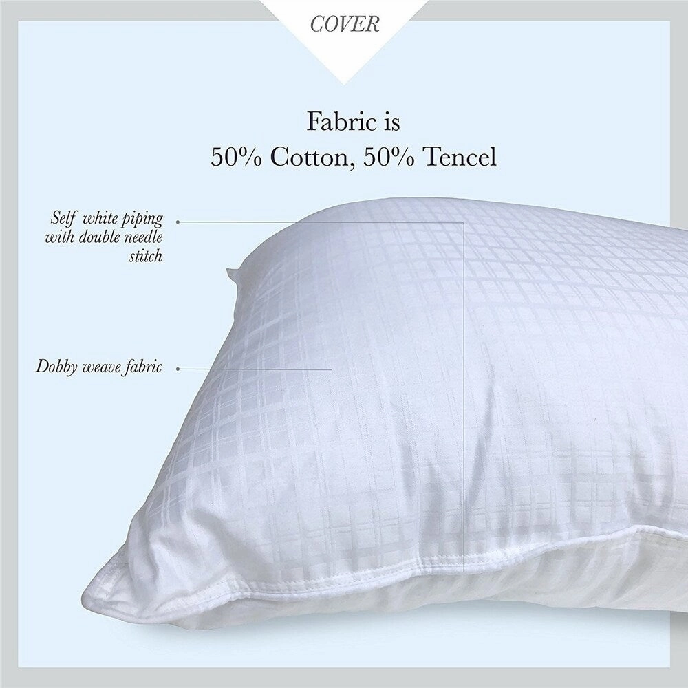 Down Alternative 300TC Tencel and Cotton Pillow 20"x 30" - White