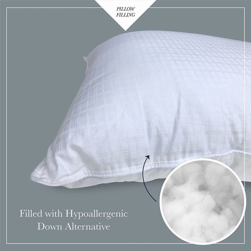 Down Alternative 300TC Tencel and Cotton Pillow 20"x 30" - White