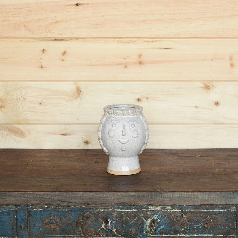 Duchess Cachepot, Ceramic - White