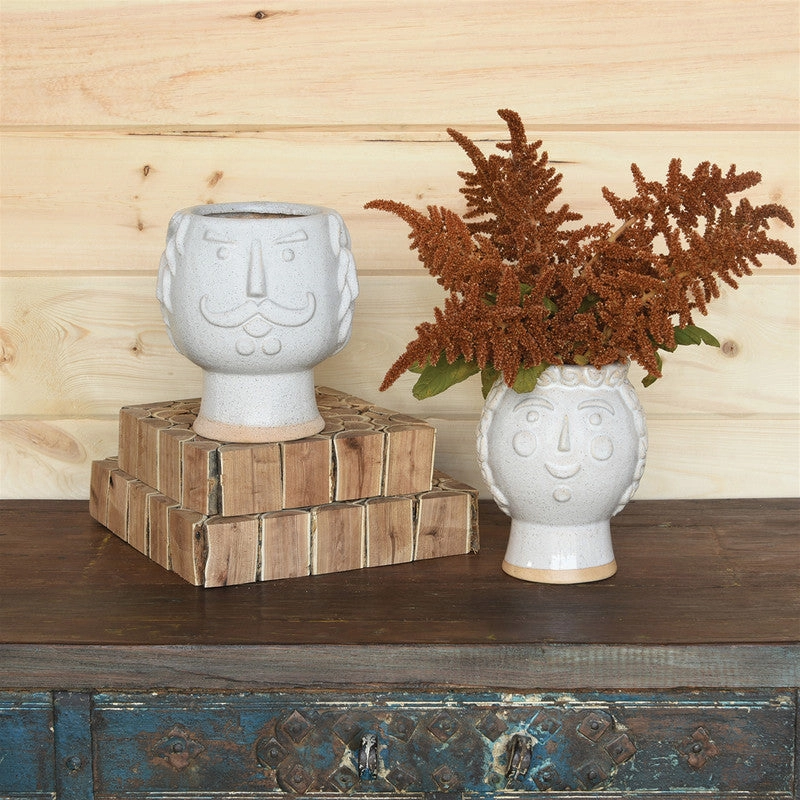Duchess Cachepot, Ceramic - White