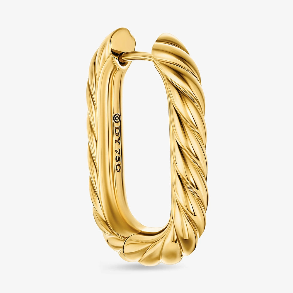 DY Madison Cable Hoop Earrings