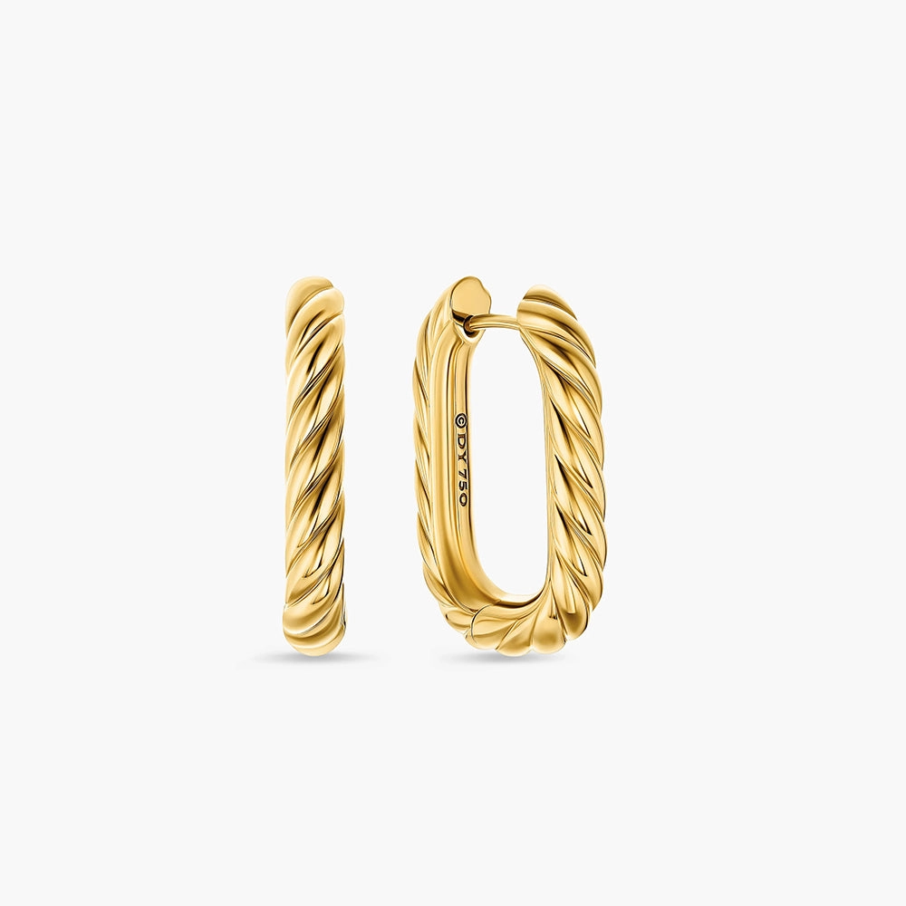 DY Madison Cable Hoop Earrings