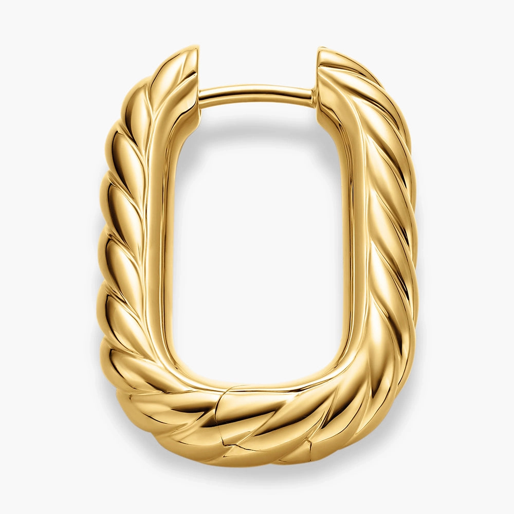 DY Madison Cable Hoop Earrings