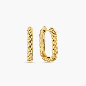 DY Madison Cable Hoop Earrings