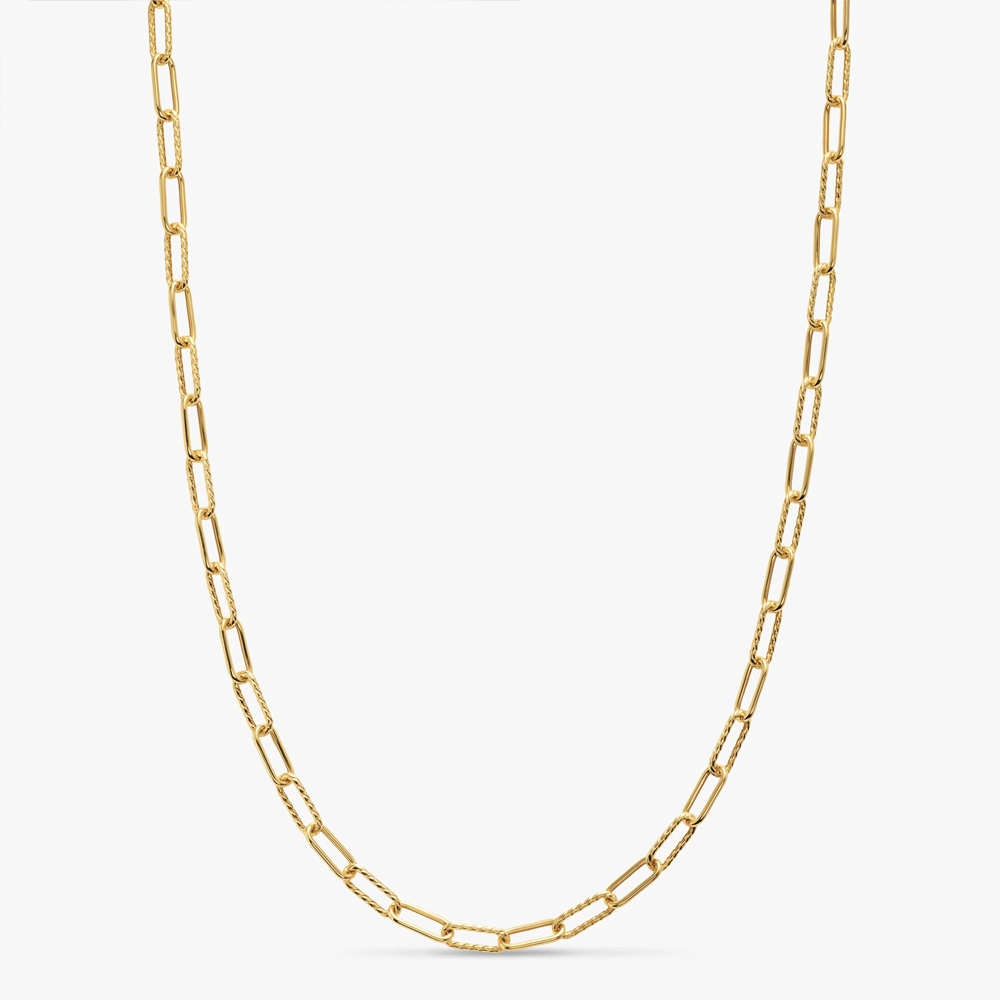 DY Madison Chain Necklace 18K Yellow Gold, 4mm