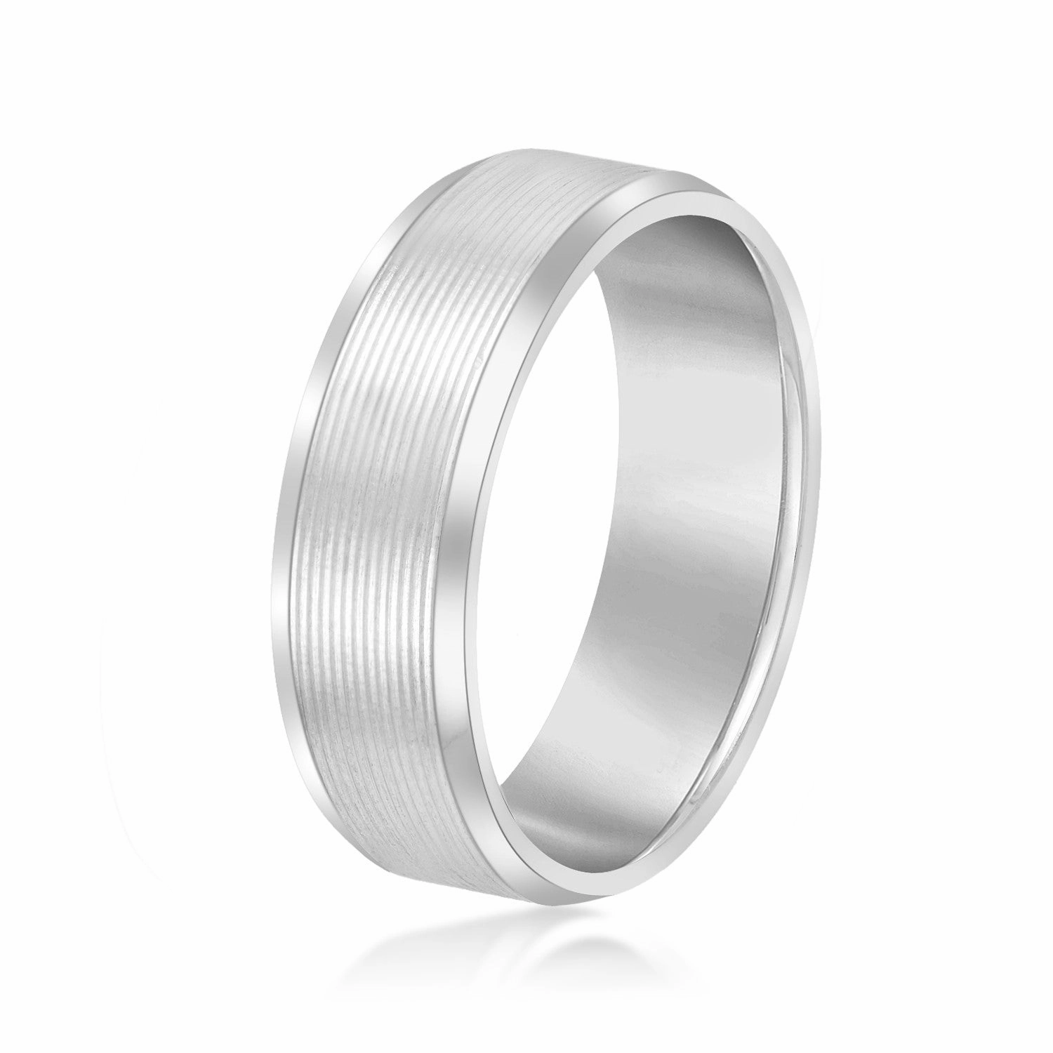 Dynamic Dunes Elegant Mens Wedding Band