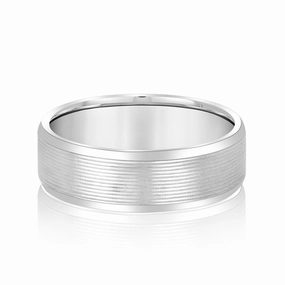 Dynamic Dunes Elegant Mens Wedding Band