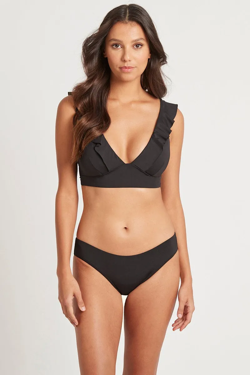 Eco Frill Bra Top Black