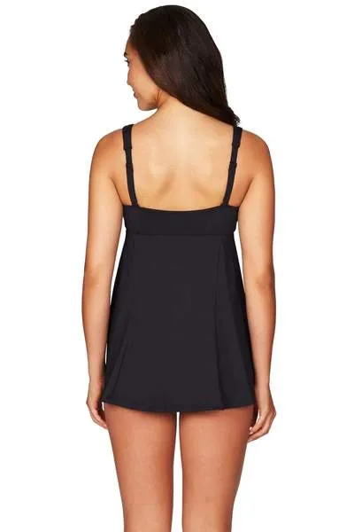 Eco Square Neck Swim Dress