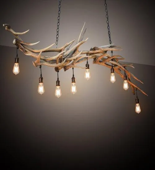 Edison Elk Antlers Chandelier patio chat set, outdoor furniture set