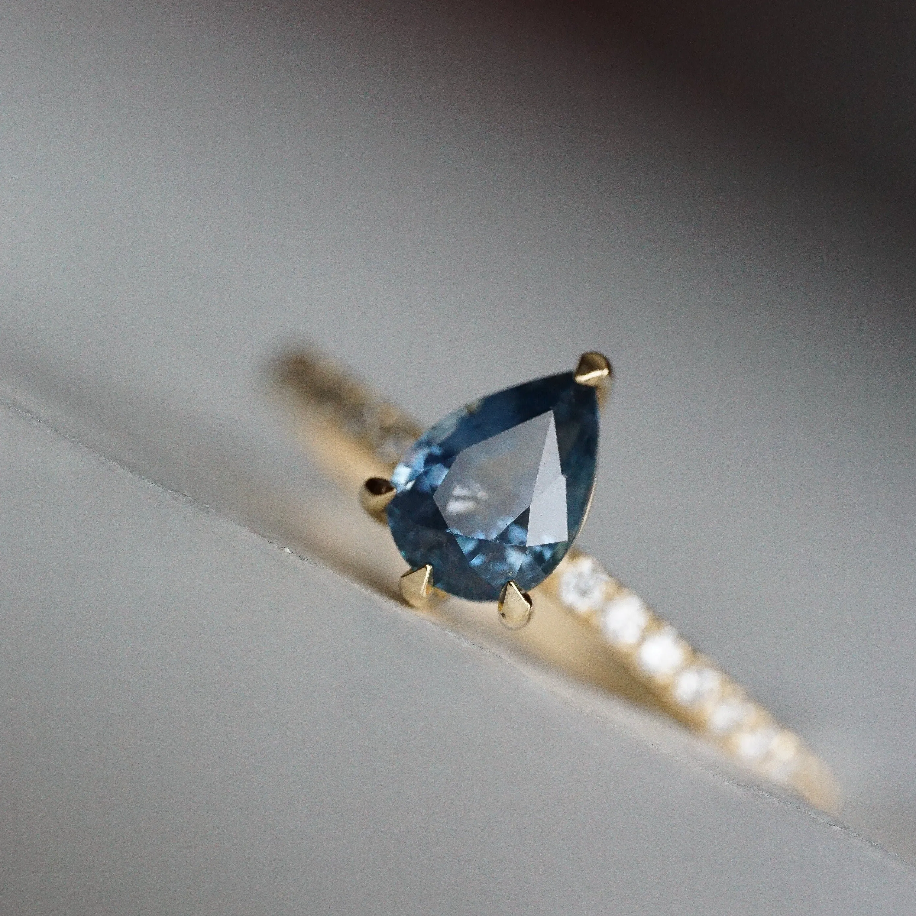 'Edith' Montana Sapphire Solitaire Ring