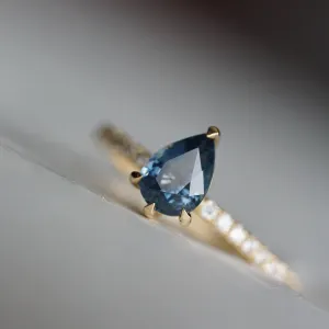 'Edith' Montana Sapphire Solitaire Ring