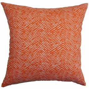 Edythe Zigzag Euro Sham Orange pillowcases,cotton pillow covers,bed linen
