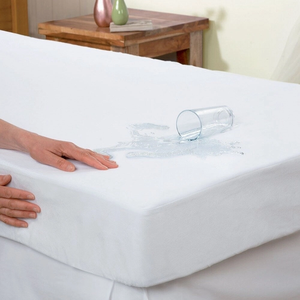 Elegant Comfort Waterproof and Terry-Cotton Fitted Mattress Protector - White mattress pads,mattress topper,bed protection