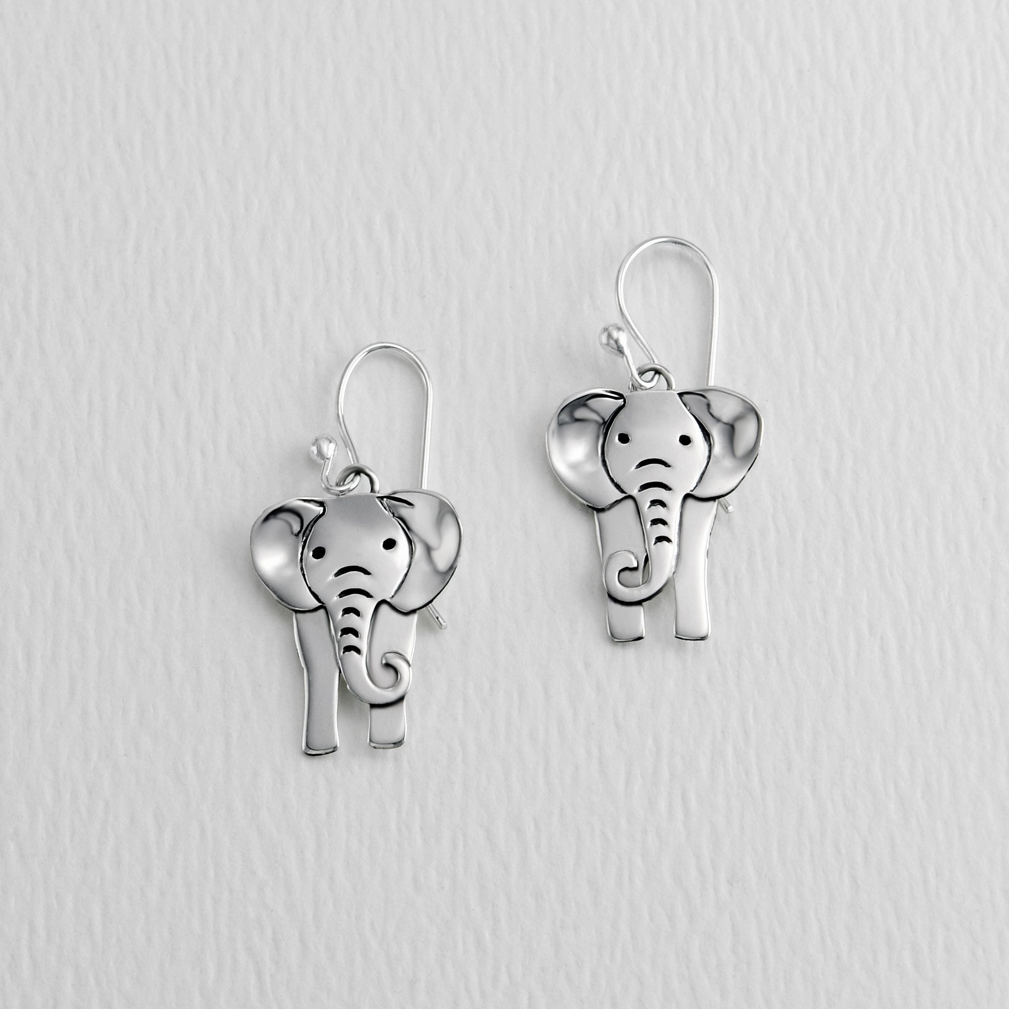 Elephant Sterling Silver Earrings