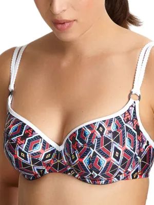 Elle Balconette Bikini Top - Tribal Print