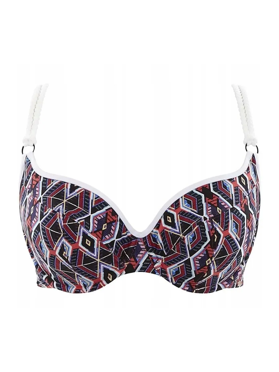 Elle Balconette Bikini Top - Tribal Print