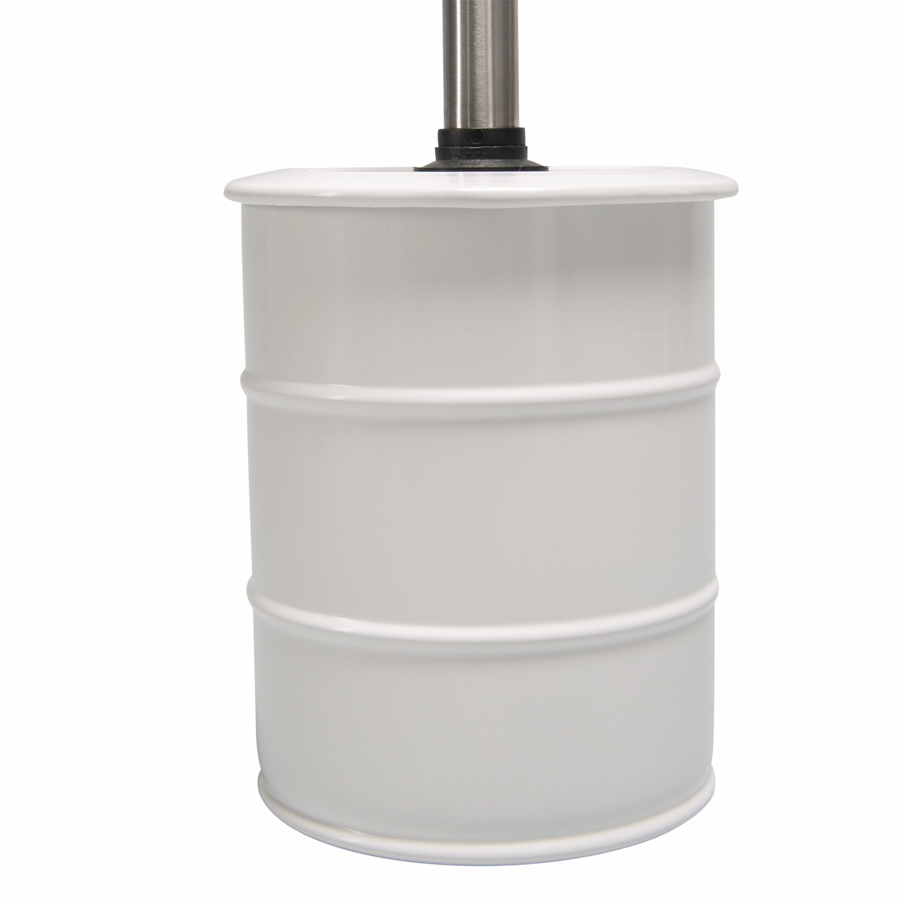 Elle Dcor Modern Ridge Design Toilet Brush & Holder in Black